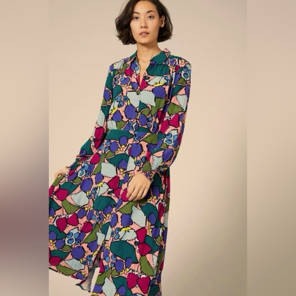 Gorman Women’s Midi Dress - Black Forrest Button Up Collared